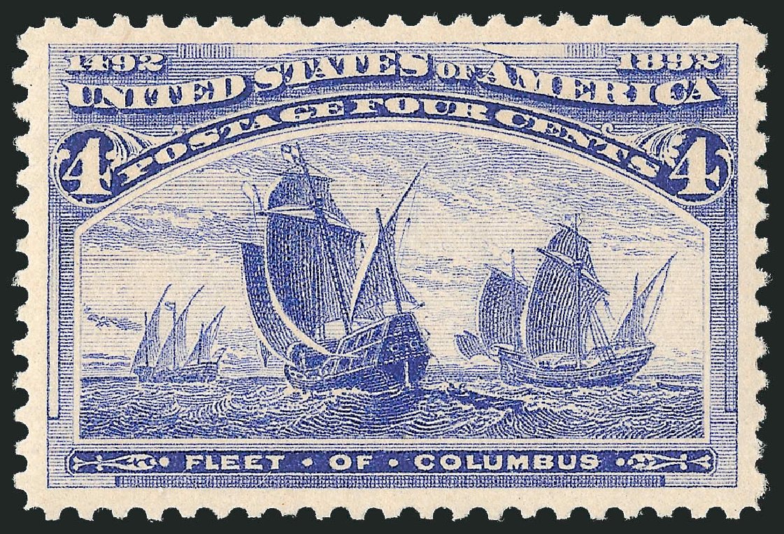 US Stamp Price Scott # 233: 1893 4c Columbian Exposition. Robert Siegel Auction Galleries, Dec 2010, Sale 1000, Lot 1120