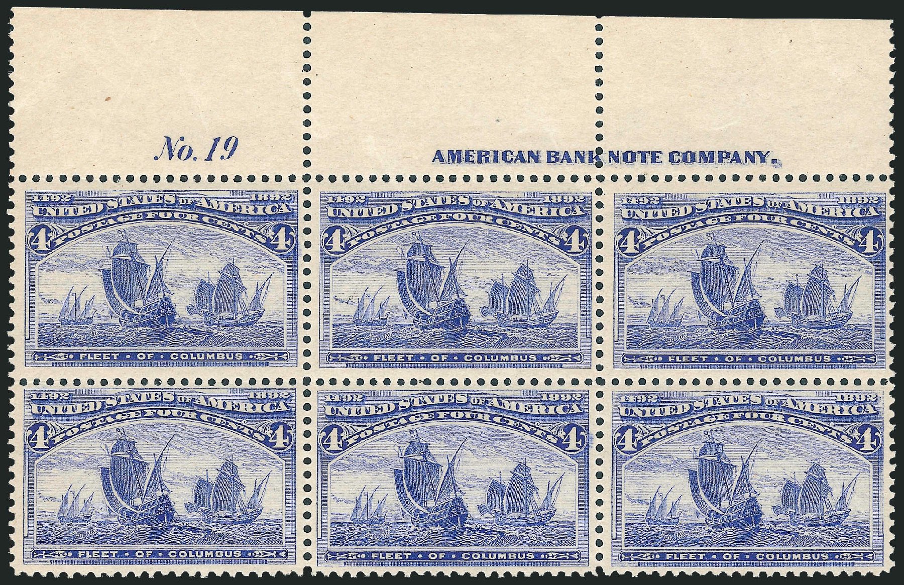 Values of US Stamp Scott Cat. # 233 - 4c 1893 Columbian Exposition. Robert Siegel Auction Galleries, Dec 2012, Sale 1037, Lot 1810