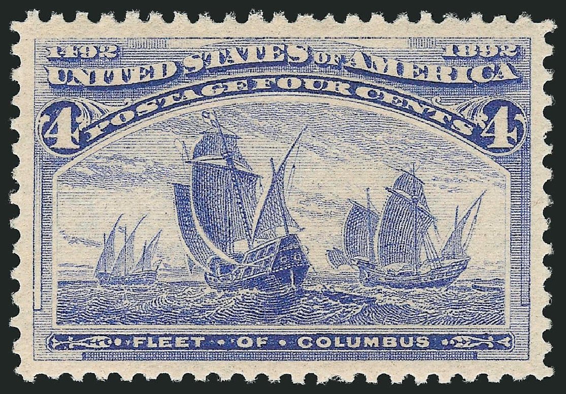 Values of US Stamp Scott Catalogue #233: 1893 4c Columbian Exposition. Robert Siegel Auction Galleries, Sep 2014, Sale 1078, Lot 340