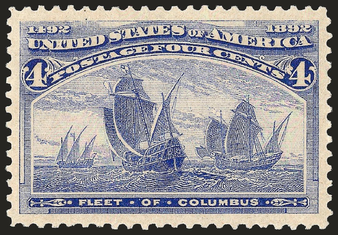Costs of US Stamp Scott #233: 4c 1893 Columbian Exposition. Robert Siegel Auction Galleries, Dec 2008, Sale 967, Lot 4360