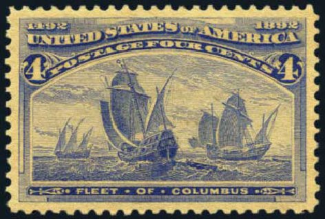 Price of US Stamp Scott Cat. # 233 - 4c 1893 Columbian Exposition. Harmer-Schau Auction Galleries, Jan 2013, Sale 96, Lot 501