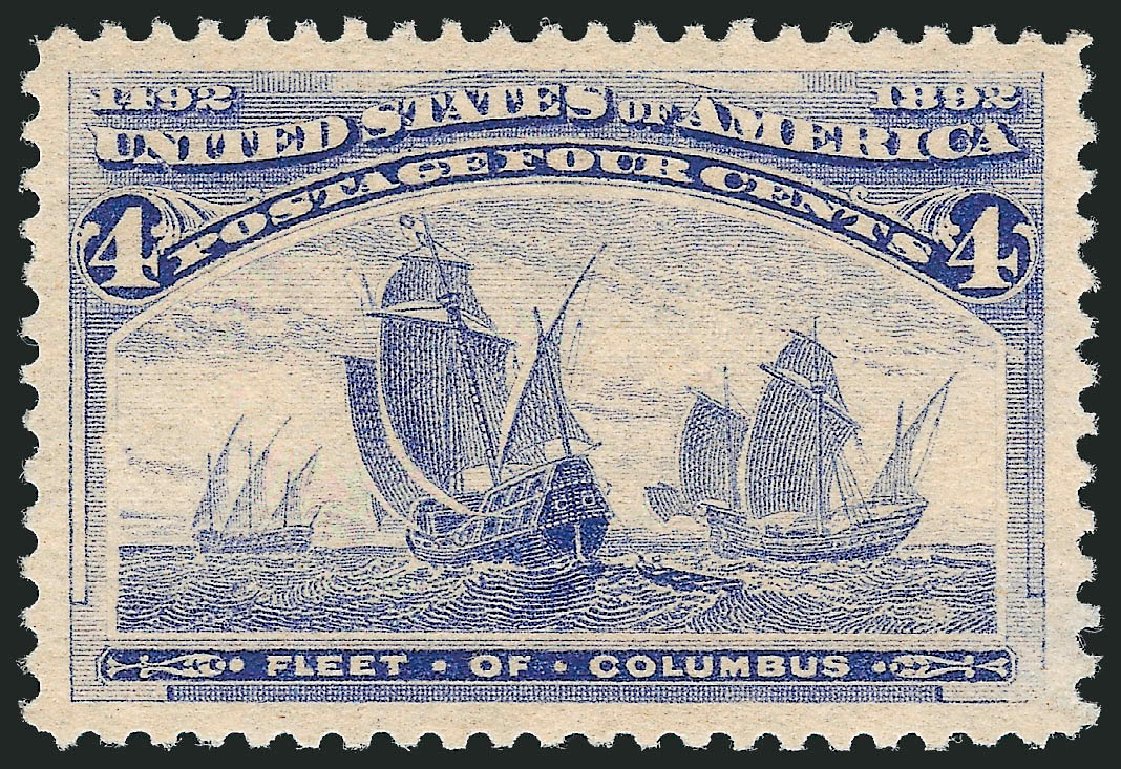 US Stamp Prices Scott Catalogue #233 - 1893 4c Columbian Exposition. Robert Siegel Auction Galleries, Dec 2010, Sale 1000, Lot 1121