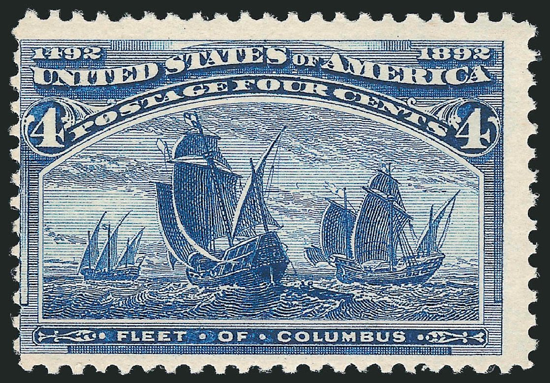 Values of US Stamps Scott Catalogue #233 - 4c 1893 Columbian Exposition. Robert Siegel Auction Galleries, Dec 2012, Sale 1037, Lot 1811