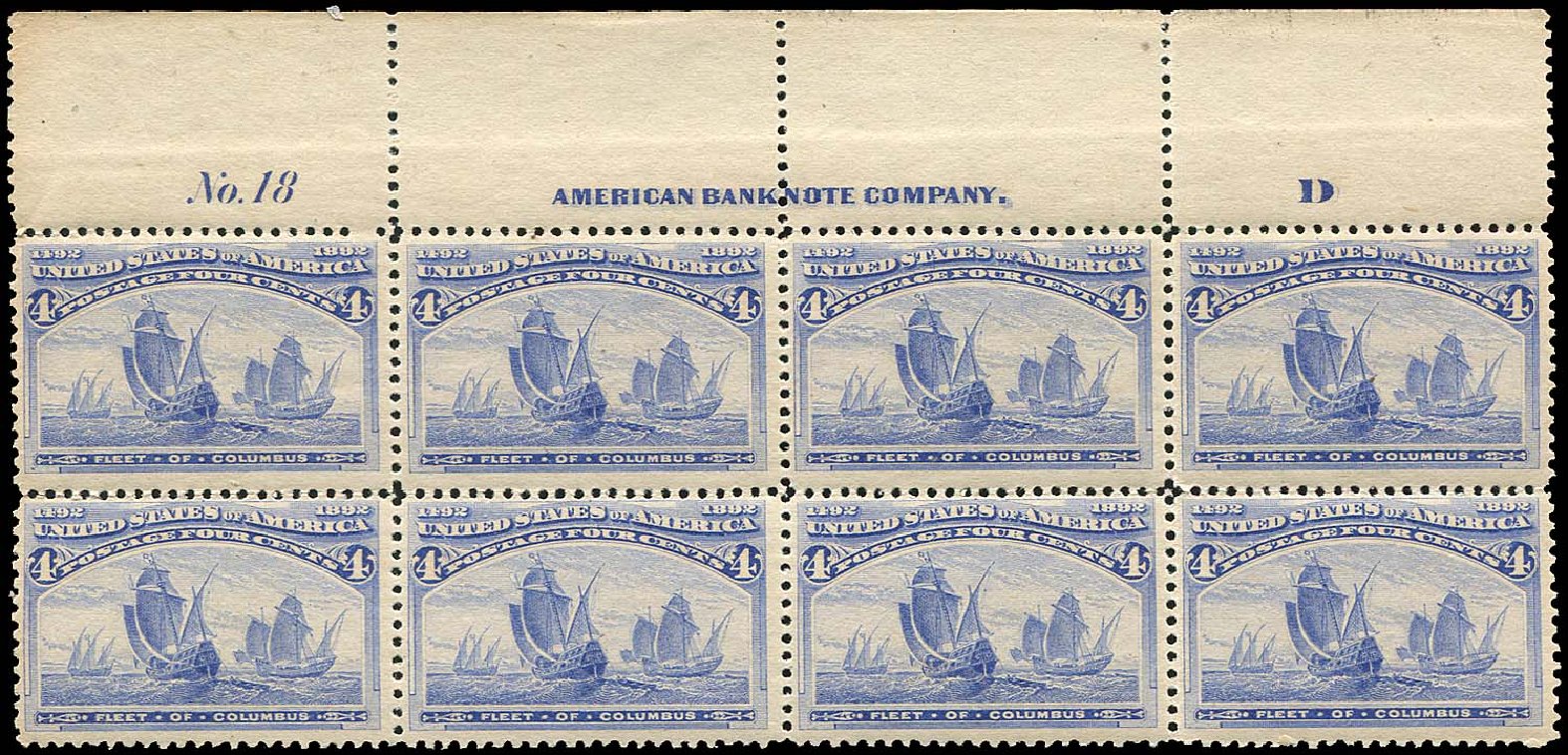 Value of US Stamps Scott Catalog 233 - 4c 1893 Columbian Exposition. Regency-Superior, Nov 2014, Sale 108, Lot 1264