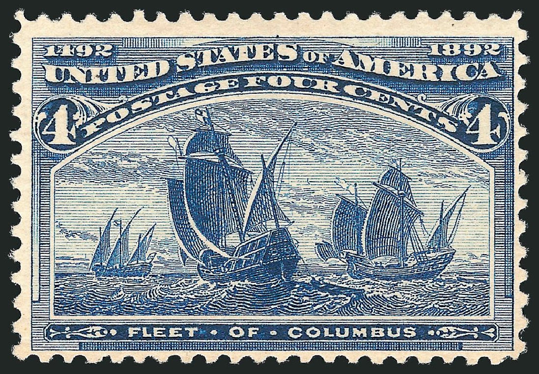 US Stamps Prices Scott Cat. #233 - 4c 1893 Columbian Exposition. Robert Siegel Auction Galleries, Oct 2011, Sale 1014, Lot 1484