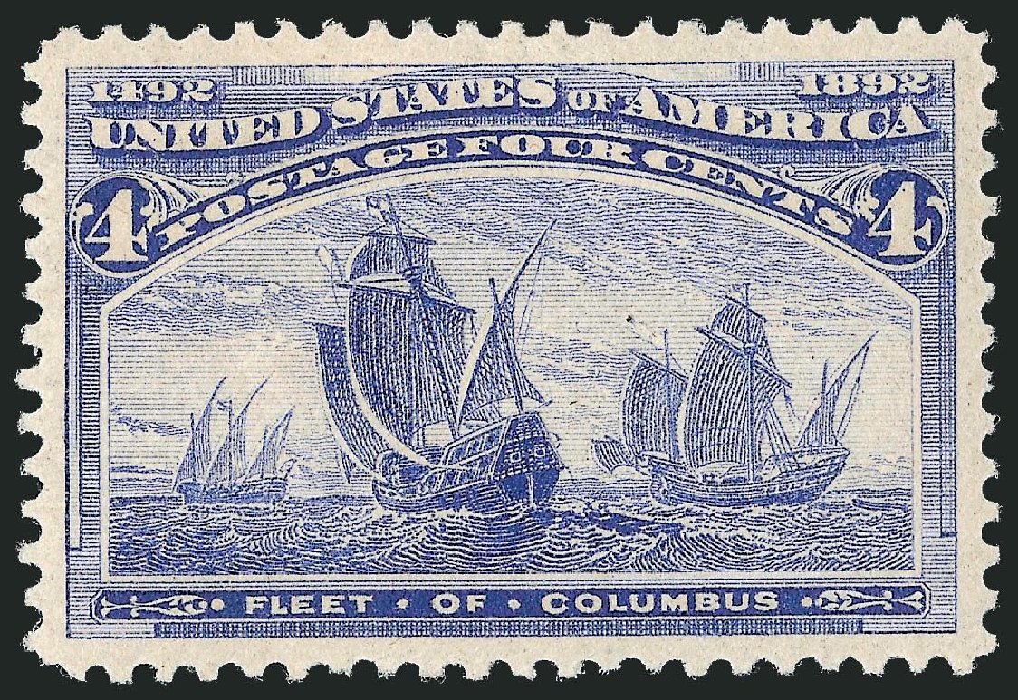 US Stamps Value Scott Catalogue 233: 4c 1893 Columbian Exposition. Robert Siegel Auction Galleries, Nov 2013, Sale 1061, Lot 3674