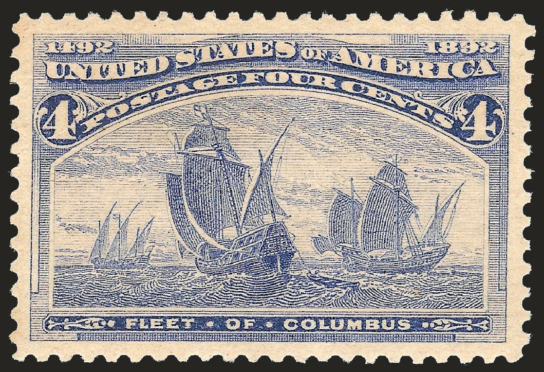 US Stamp Prices Scott # 233: 1893 4c Columbian Exposition. Robert Siegel Auction Galleries, Apr 2010, Sale 984, Lot 544