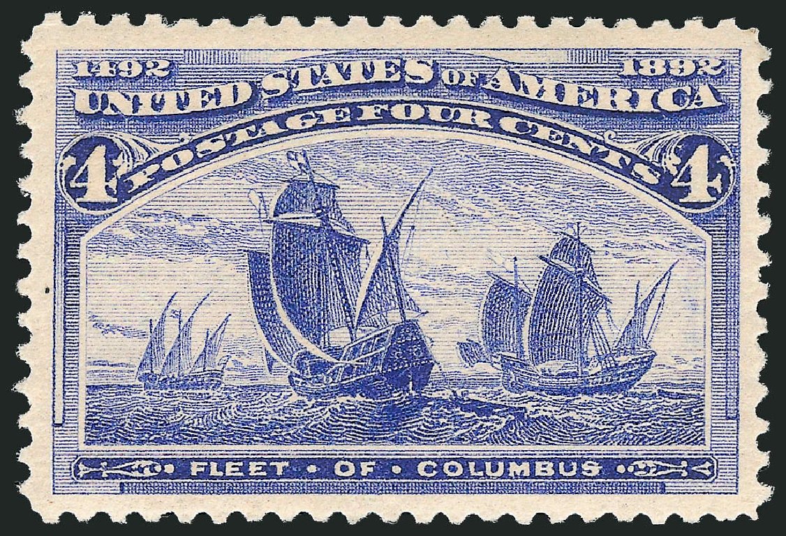US Stamps Value Scott Cat. # 233 - 4c 1893 Columbian Exposition. Robert Siegel Auction Galleries, Dec 2011, Sale 1017, Lot 615