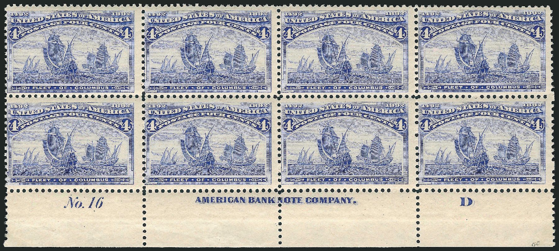 Cost of US Stamps Scott Catalog #233: 4c 1893 Columbian Exposition. Robert Siegel Auction Galleries, Apr 2009, Sale 971, Lot 1115