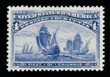 Prices of US Stamp Scott Cat. #233 - 4c 1893 Columbian Exposition. Matthew Bennett International, Jun 2007, Sale 319, Lot 1242
