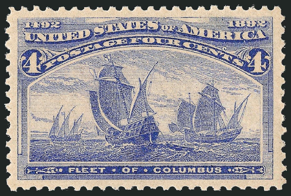 Cost of US Stamps Scott Cat. # 233 - 1893 4c Columbian Exposition. Robert Siegel Auction Galleries, Dec 2010, Sale 1000, Lot 1122
