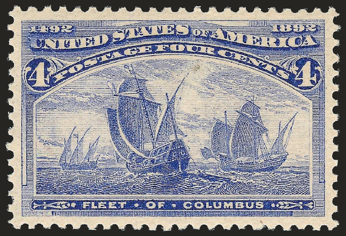 Costs of US Stamps Scott Catalogue #233 - 4c 1893 Columbian Exposition. Robert Siegel Auction Galleries, Dec 2009, Sale 982, Lot 5542