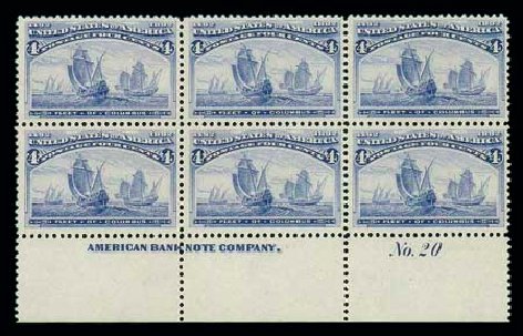Price of US Stamps Scott 233 - 4c 1893 Columbian Exposition. Matthew Bennett International, Jun 2007, Sale 319, Lot 1243