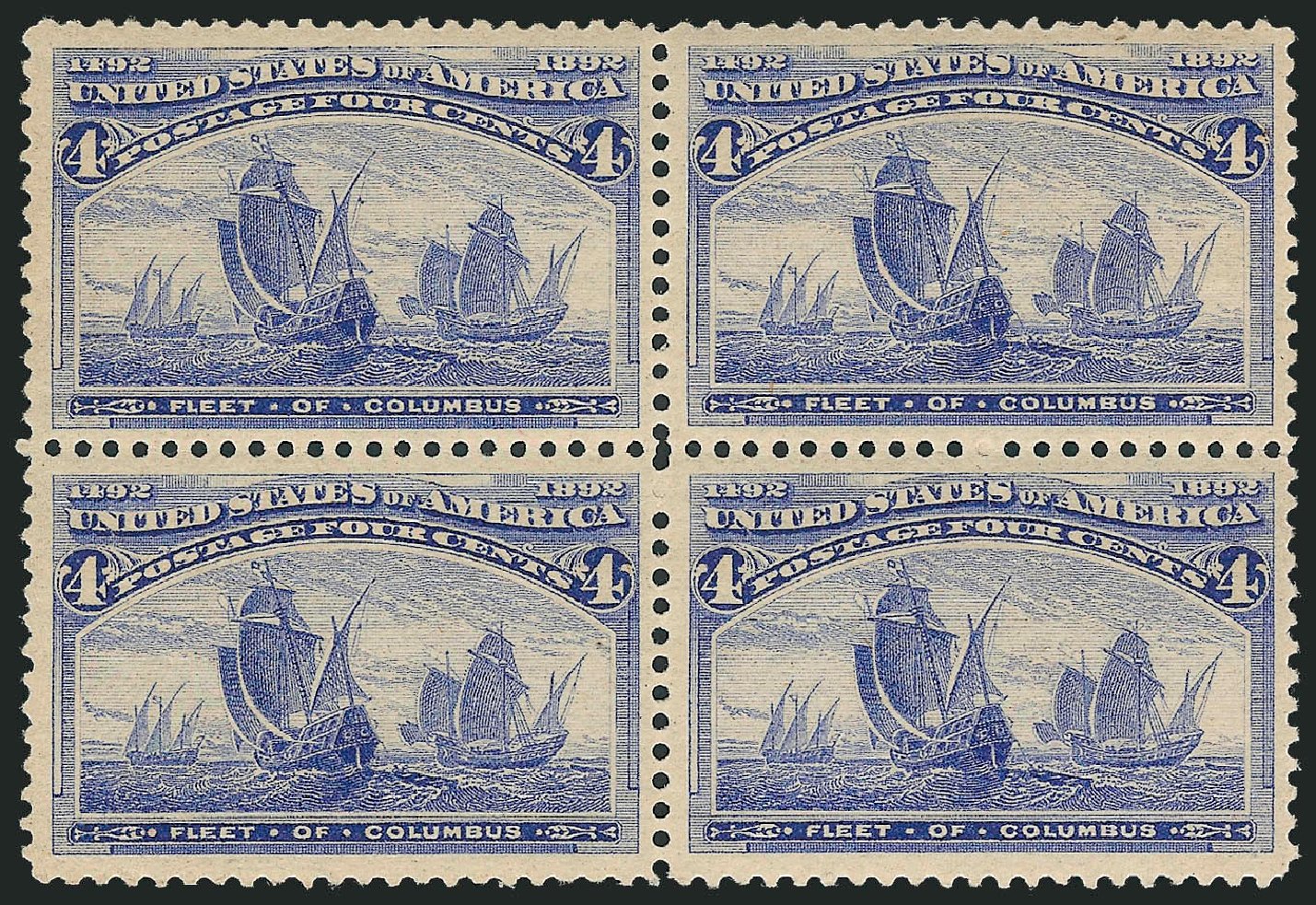 US Stamp Prices Scott Catalogue 233: 4c 1893 Columbian Exposition. Robert Siegel Auction Galleries, Oct 2011, Sale 1014, Lot 1483