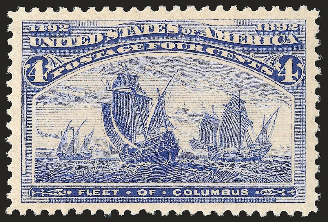 US Stamps Prices Scott 233 - 4c 1893 Columbian Exposition. Robert Siegel Auction Galleries, Jun 2009, Sale 975, Lot 1493