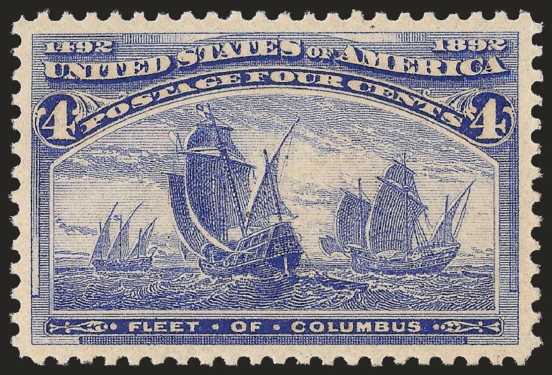 Value of US Stamps Scott #233 - 4c 1893 Columbian Exposition. Robert Siegel Auction Galleries, Dec 2009, Sale 982, Lot 5543