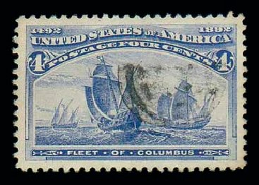 Prices of US Stamps Scott Catalog 233 - 1893 4c Columbian Exposition. Matthew Bennett International, Dec 2007, Sale 325, Lot 1726