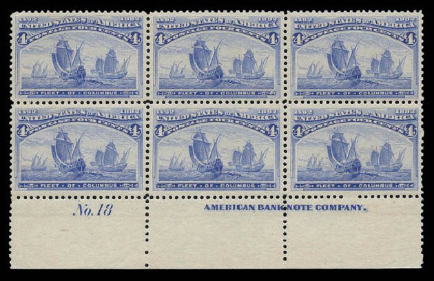 Value of US Stamps Scott Catalogue #233: 1893 4c Columbian Exposition. Matthew Bennett International, Sep 2010, Sale 333, Lot 3636