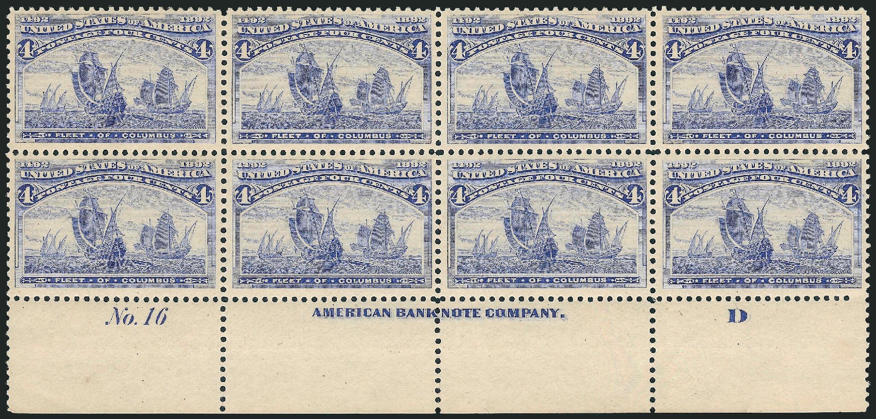 US Stamp Price Scott Catalog 233 - 4c 1893 Columbian Exposition. Robert Siegel Auction Galleries, Mar 2013, Sale 1040, Lot 1526