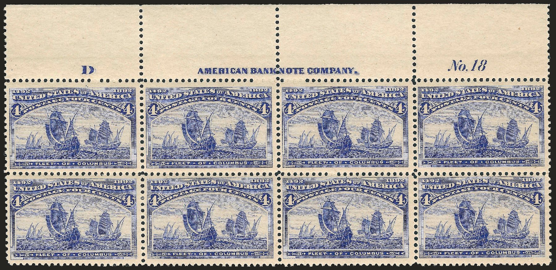 Values of US Stamps Scott Cat. #233 - 4c 1893 Columbian Exposition. Robert Siegel Auction Galleries, Apr 2010, Sale 984, Lot 546