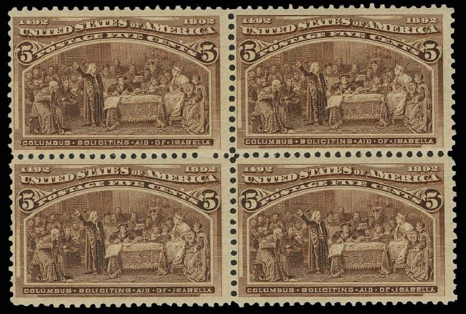 US Stamps Value Scott Catalogue #234: 1893 5c Columbian Exposition. H.R. Harmer, May 2014, Sale 3005, Lot 1167
