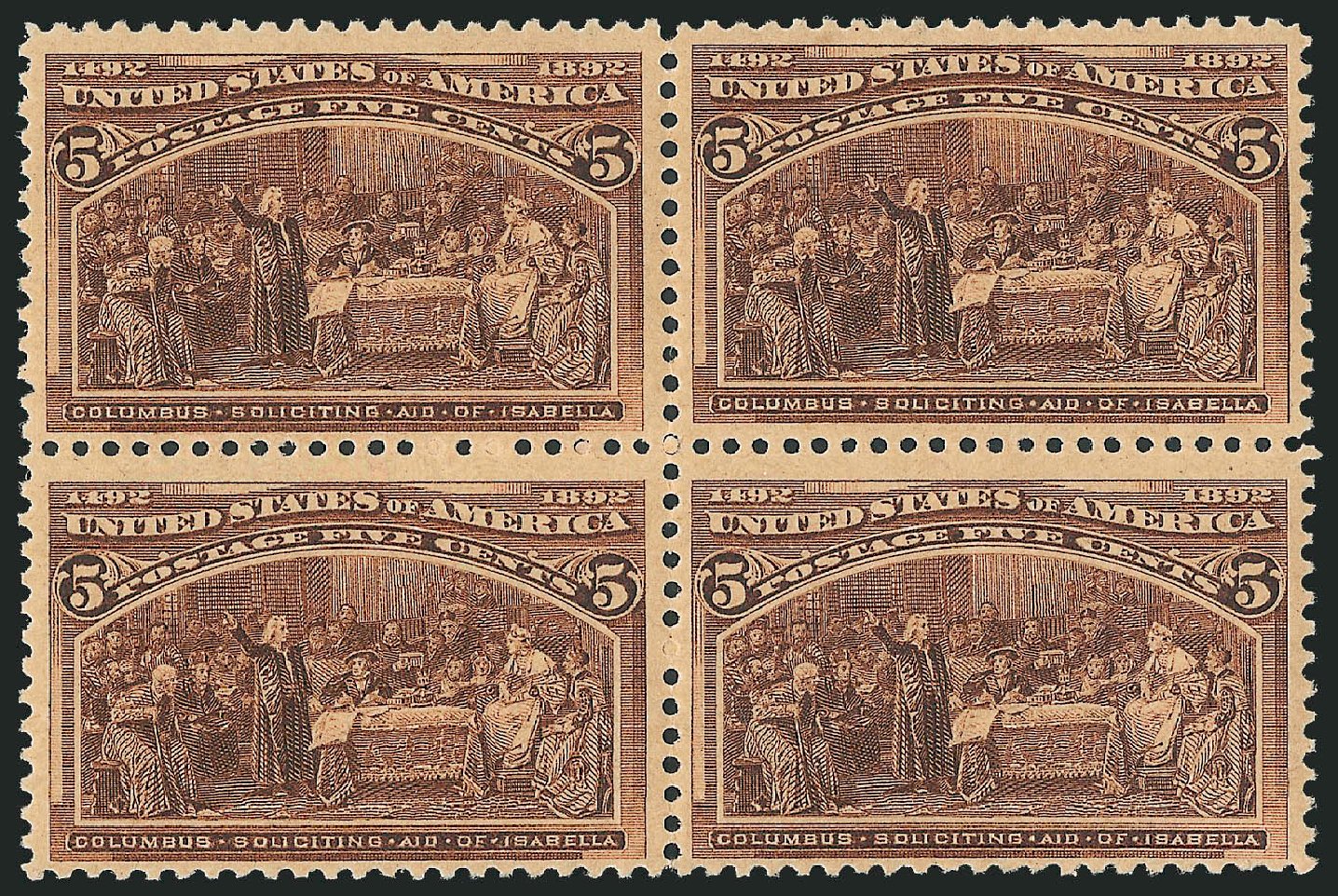 US Stamp Prices Scott Catalogue 234: 5c 1893 Columbian Exposition. Robert Siegel Auction Galleries, Oct 2011, Sale 1014, Lot 1487