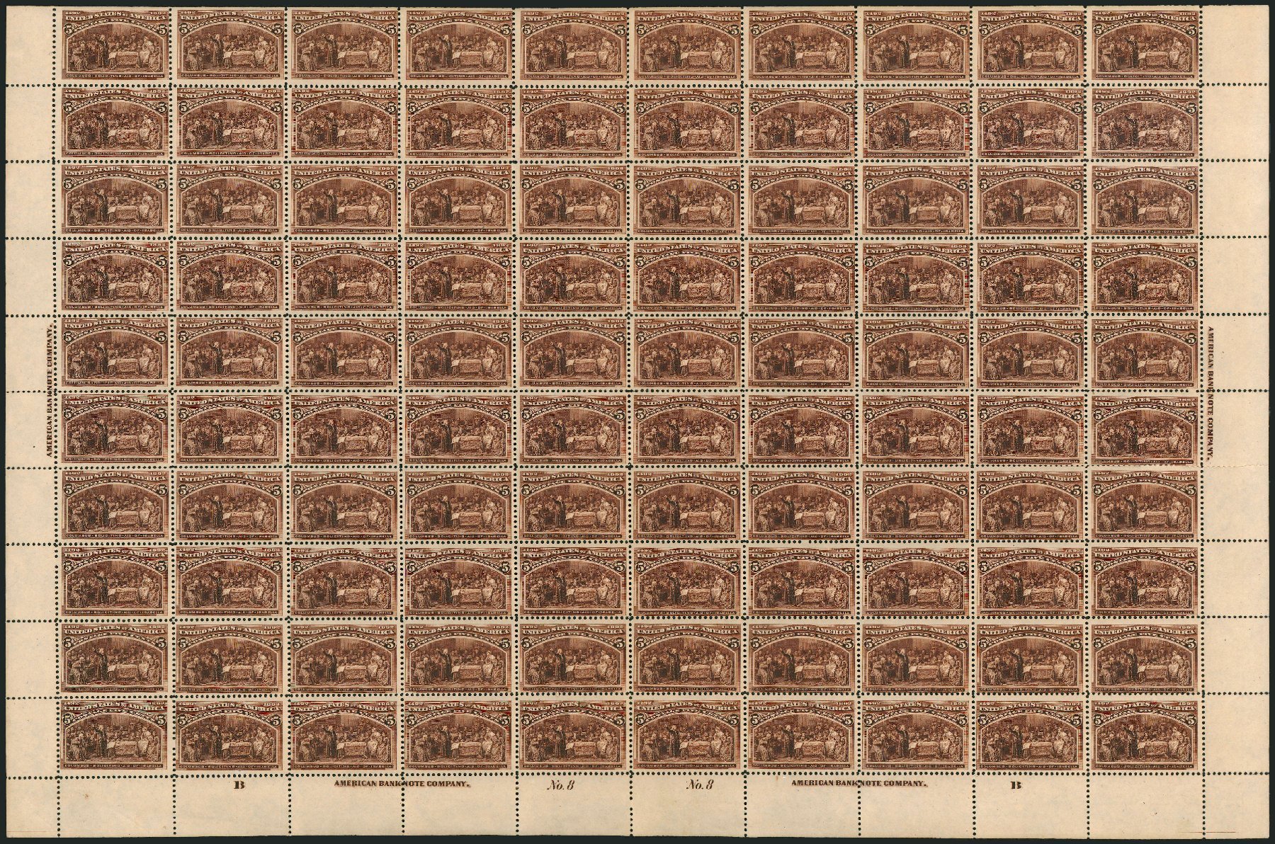 US Stamp Prices Scott Catalog 234 - 1893 5c Columbian Exposition. Robert Siegel Auction Galleries, Mar 2013, Sale 1040, Lot 1557