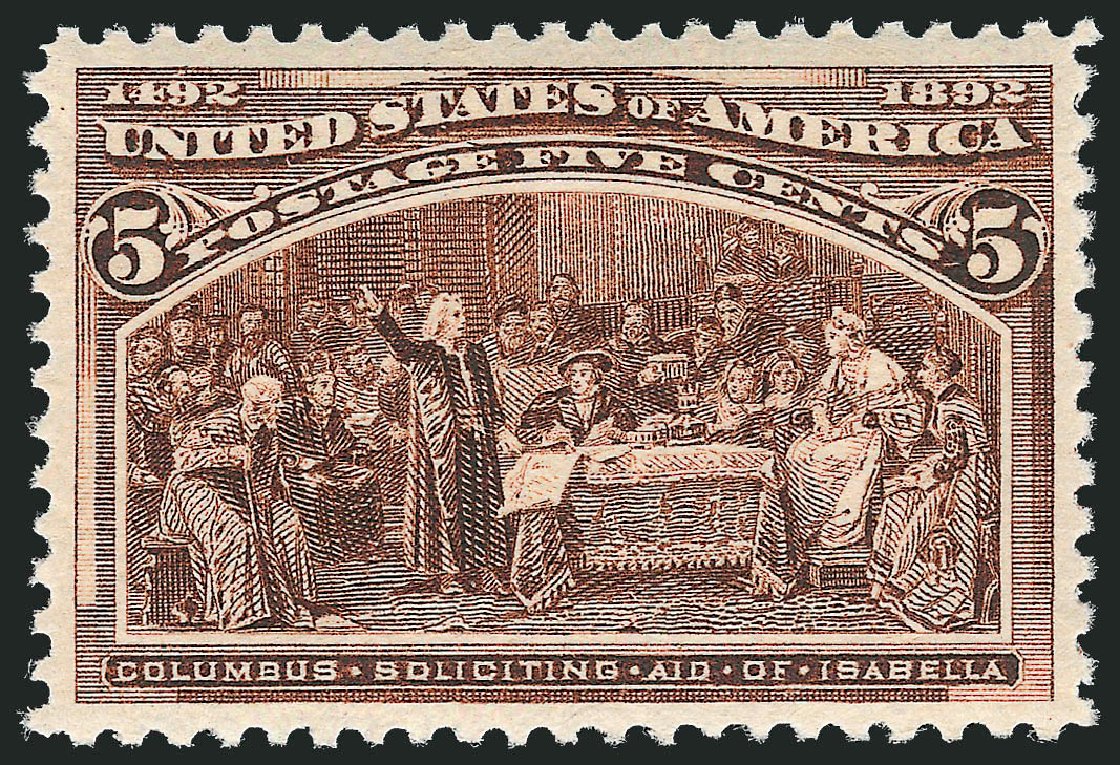 US Stamp Prices Scott Cat. #234: 1893 5c Columbian Exposition. Robert Siegel Auction Galleries, Dec 2009, Sale 978, Lot 1067