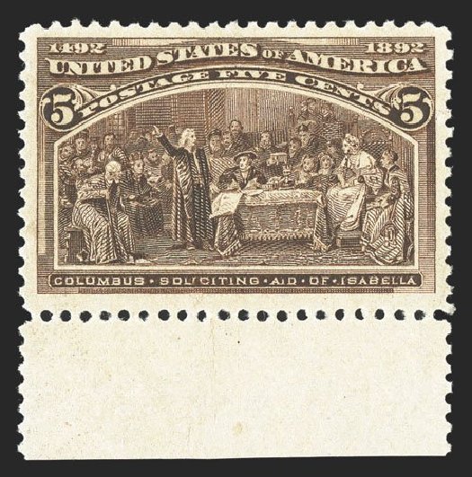 Costs of US Stamps Scott Catalog # 234: 5c 1893 Columbian Exposition. Spink Shreves Galleries, Mar 2013, Sale 142, Lot 227