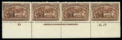 Value of US Stamp Scott Catalogue # 234 - 1893 5c Columbian Exposition. Matthew Bennett International, Dec 2007, Sale 324, Lot 1138