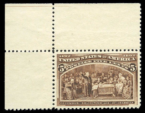 US Stamp Price Scott Cat. 234 - 1893 5c Columbian Exposition. Matthew Bennett International, Sep 2010, Sale 331, Lot 578