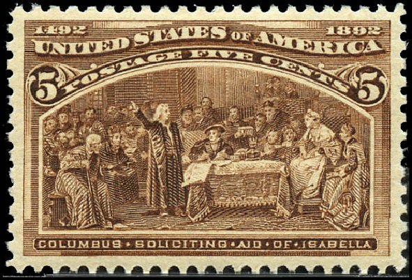Value of US Stamps Scott Catalog 234 - 1893 5c Columbian Exposition. Matthew Bennett International, Sep 2011, Sale 338, Lot 1858
