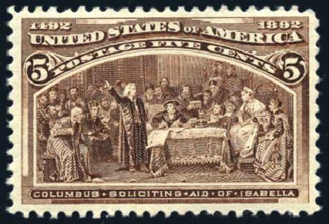 Prices of US Stamp Scott 234: 1893 5c Columbian Exposition. Harmer-Schau Auction Galleries, Feb 2009, Sale 80, Lot 1198