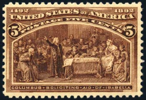 US Stamp Price Scott 234 - 1893 5c Columbian Exposition. Harmer-Schau Auction Galleries, Oct 2010, Sale 87, Lot 198