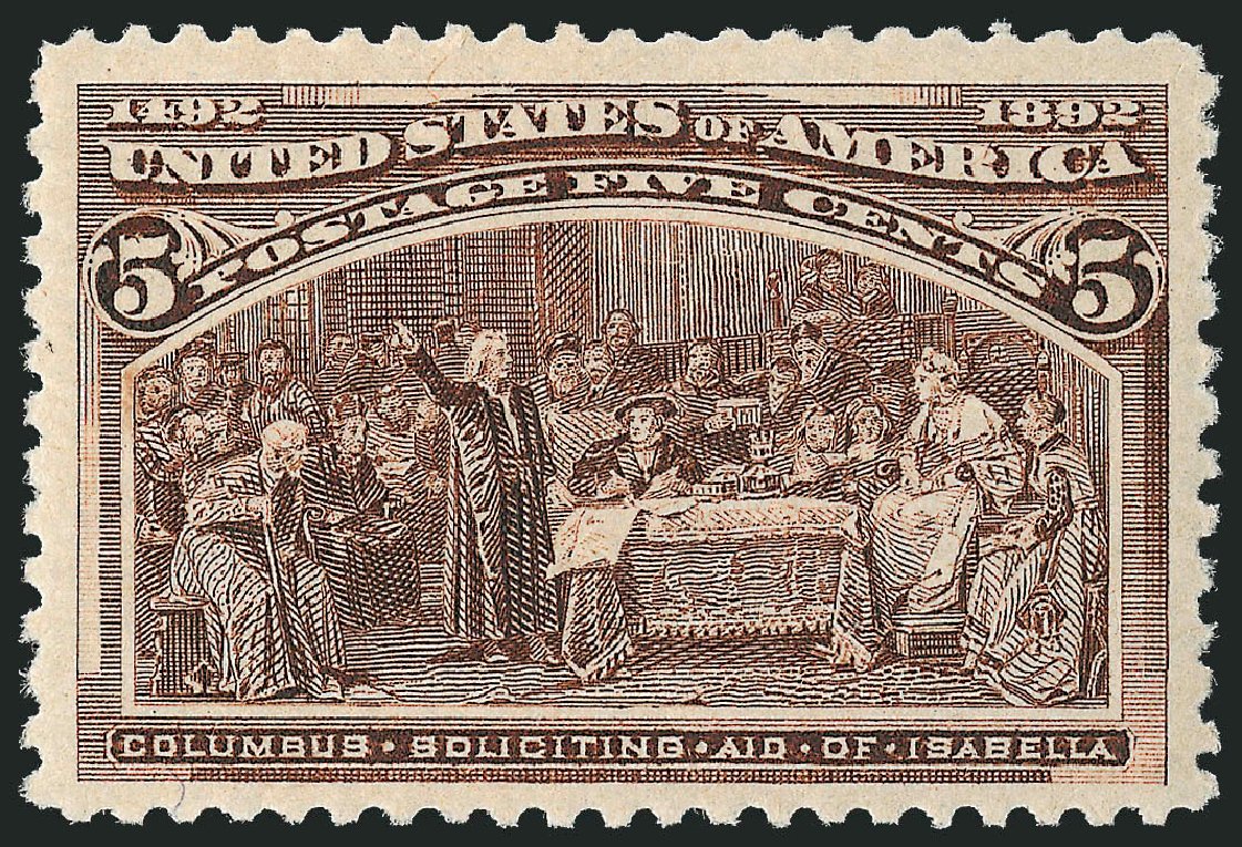US Stamp Values Scott Cat. # 234 - 5c 1893 Columbian Exposition. Robert Siegel Auction Galleries, Dec 2011, Sale 1017, Lot 618