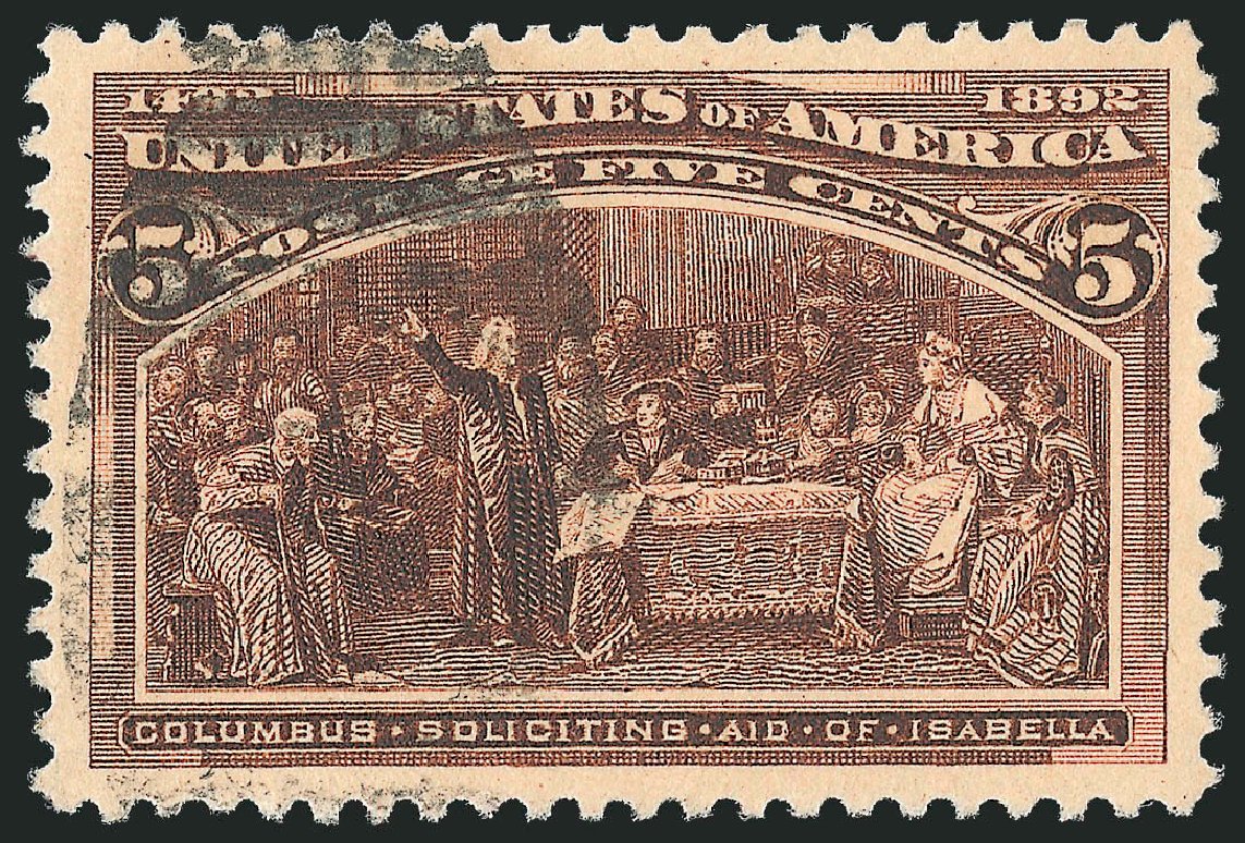 Price of US Stamps Scott 234 - 1893 5c Columbian Exposition. Robert Siegel Auction Galleries, Sep 2012, Sale 1027, Lot 118