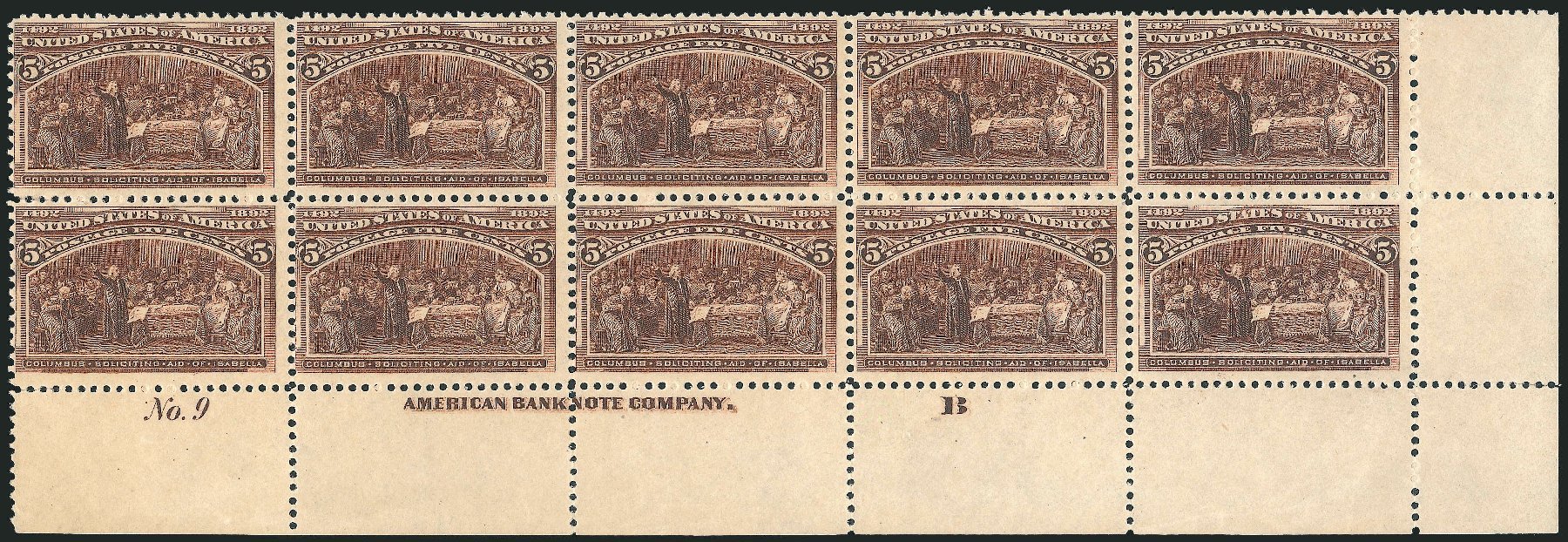 US Stamp Price Scott # 234: 5c 1893 Columbian Exposition. Robert Siegel Auction Galleries, Mar 2014, Sale 1067, Lot 1218