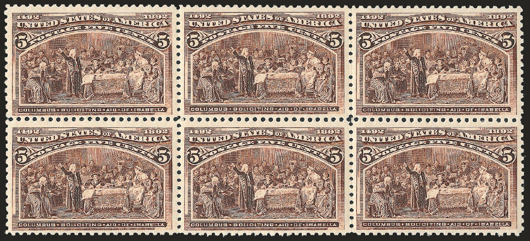 US Stamps Price Scott Catalog # 234: 5c 1893 Columbian Exposition. Robert Siegel Auction Galleries, Dec 2008, Sale 967, Lot 4368