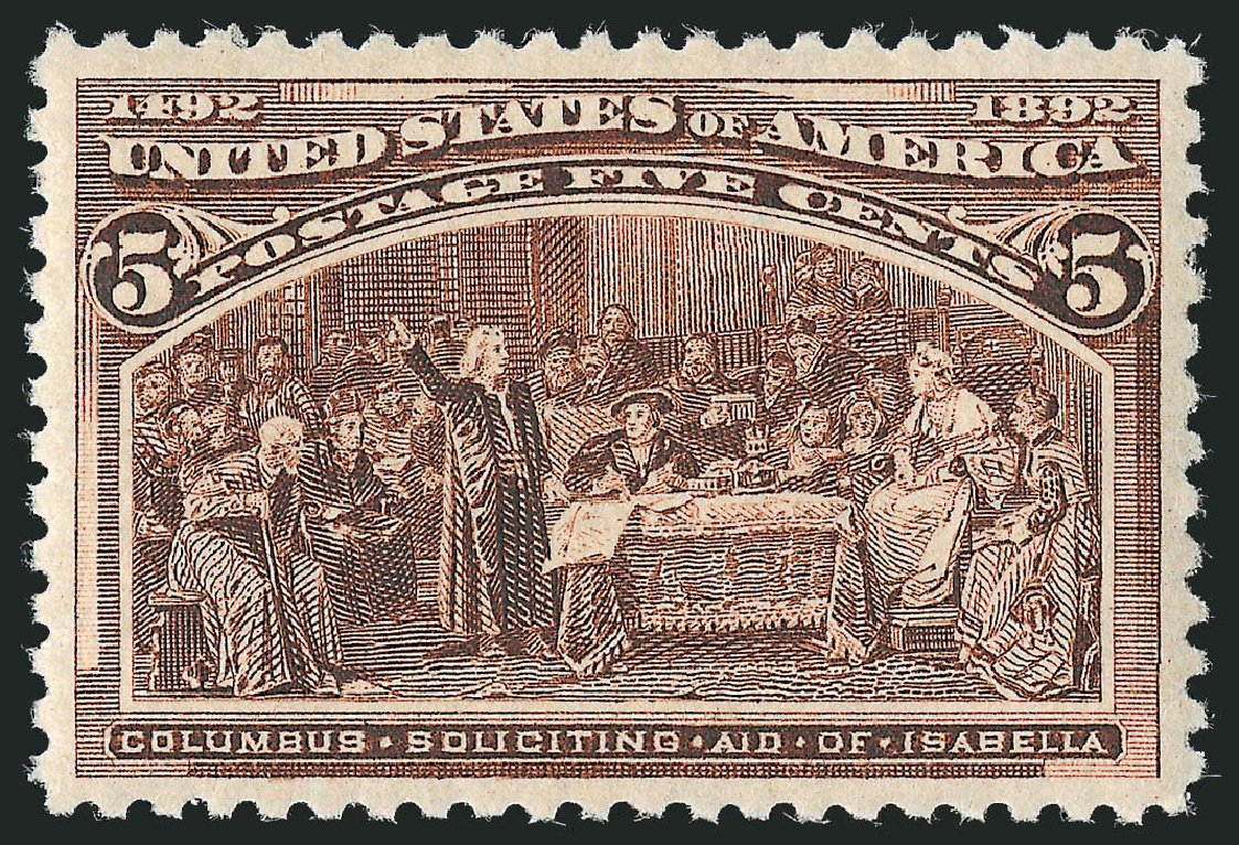 Cost of US Stamp Scott Catalogue 234 - 5c 1893 Columbian Exposition. Robert Siegel Auction Galleries, Jun 2009, Sale 975, Lot 1498