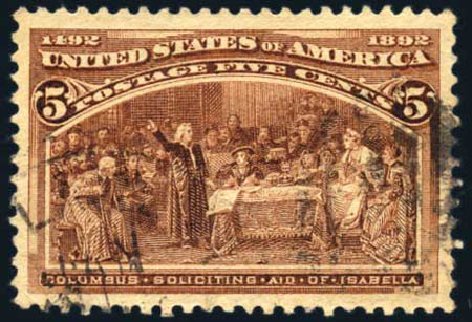 US Stamp Value Scott # 234: 1893 5c Columbian Exposition. Harmer-Schau Auction Galleries, Feb 2010, Sale 84, Lot 1429