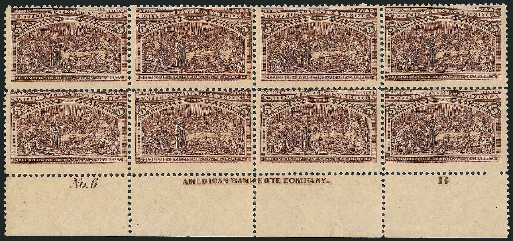 Prices of US Stamp Scott Cat. # 234 - 1893 5c Columbian Exposition. Robert Siegel Auction Galleries, Mar 2014, Sale 1067, Lot 1219