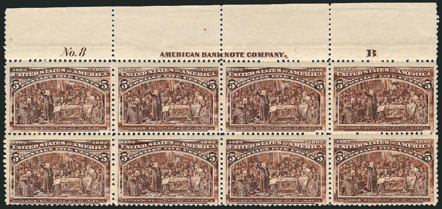 Value of US Stamp Scott Cat. # 234 - 5c 1893 Columbian Exposition. Robert Siegel Auction Galleries, Apr 2009, Sale 971, Lot 1129