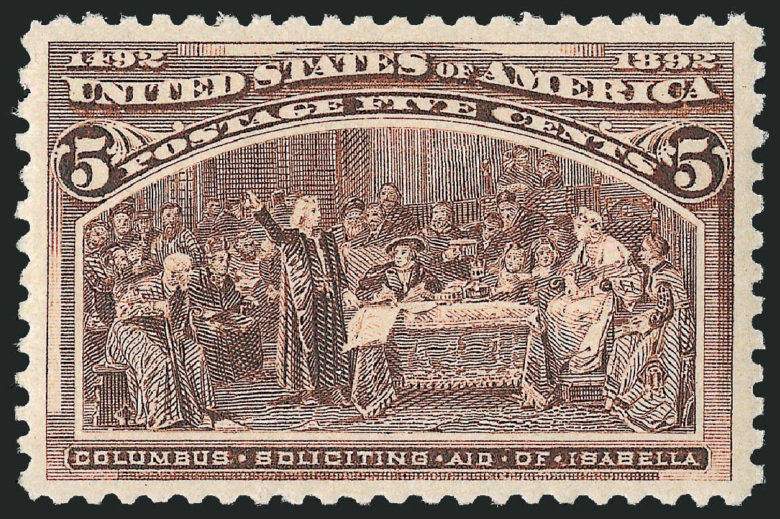 Cost of US Stamp Scott Catalogue #234: 5c 1893 Columbian Exposition. Robert Siegel Auction Galleries, Jun 2009, Sale 975, Lot 1499