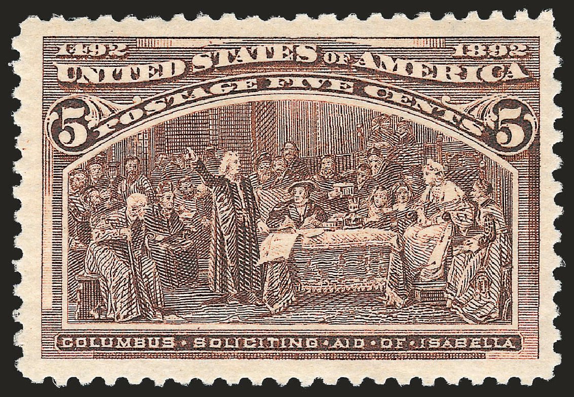 Costs of US Stamp Scott # 234 - 1893 5c Columbian Exposition. Robert Siegel Auction Galleries, Jun 2010, Sale 992, Lot 2289
