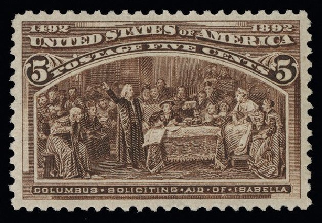 Cost of US Stamps Scott Catalog 234: 5c 1893 Columbian Exposition. Spink Shreves Galleries, Aug 2013, Sale 144, Lot 179