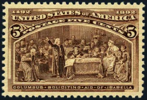 US Stamp Values Scott Catalog # 234: 5c 1893 Columbian Exposition. Harmer-Schau Auction Galleries, Aug 2012, Sale 94, Lot 1310
