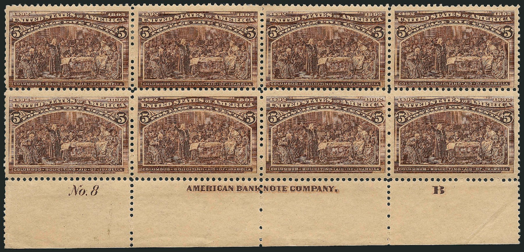 Price of US Stamp Scott Catalogue 234 - 1893 5c Columbian Exposition. Robert Siegel Auction Galleries, Apr 2009, Sale 971, Lot 1130