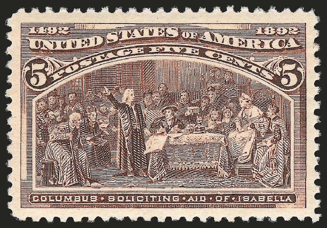 US Stamp Prices Scott Cat. #234: 1893 5c Columbian Exposition. Robert Siegel Auction Galleries, Jun 2010, Sale 992, Lot 2290