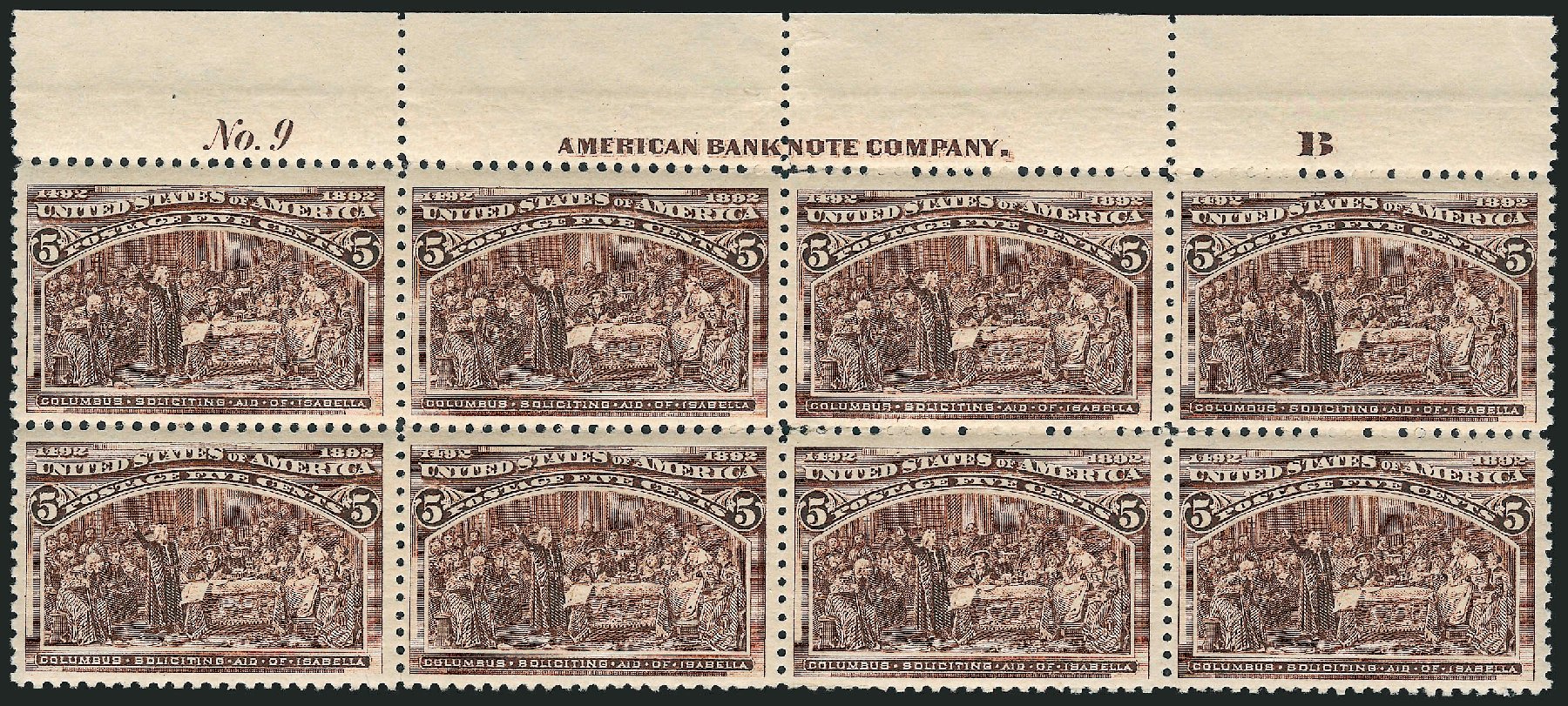 Values of US Stamp Scott Cat. 234 - 5c 1893 Columbian Exposition. Robert Siegel Auction Galleries, Apr 2009, Sale 971, Lot 1131