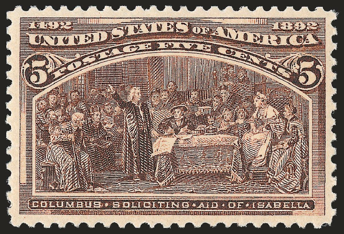 Cost of US Stamp Scott Cat. #234 - 5c 1893 Columbian Exposition. Robert Siegel Auction Galleries, Sep 2009, Sale 976, Lot 1681